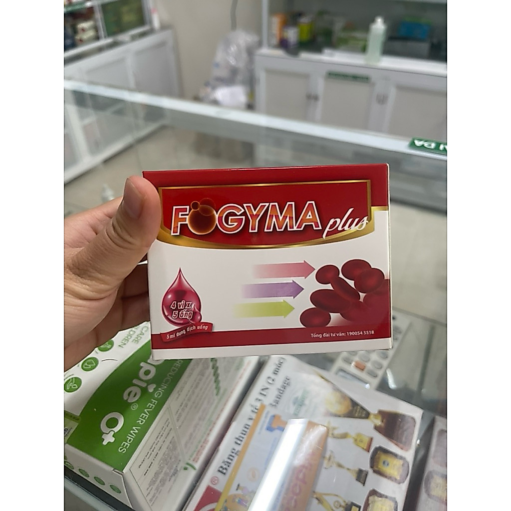✅[Chính Hãng] Fogyma Plus bổ sung sắt, hỗ trợ  thiếu máu thiếu sắt (Hộp 20 ống)