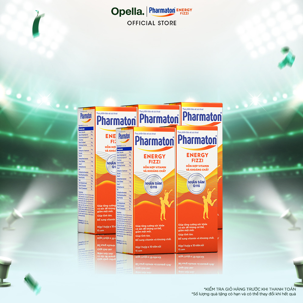 Bộ 5 Thực phẩm bảo vệ sức khỏe Pharmaton Energy Fizzi