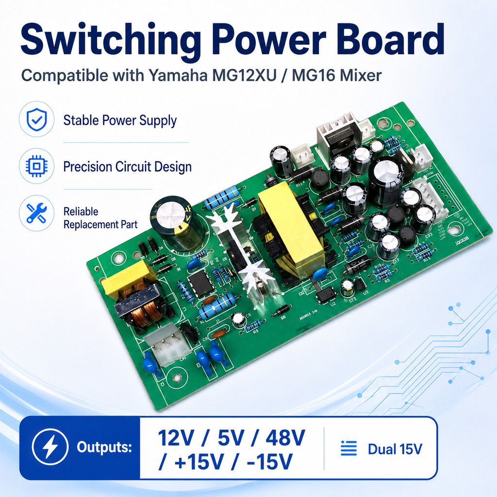 Thích hợp cho Yamaha MG12XU MG16 trộn chuyển mạch bảng nguồn 12V 5V 48V + 15V -15V kép 15V