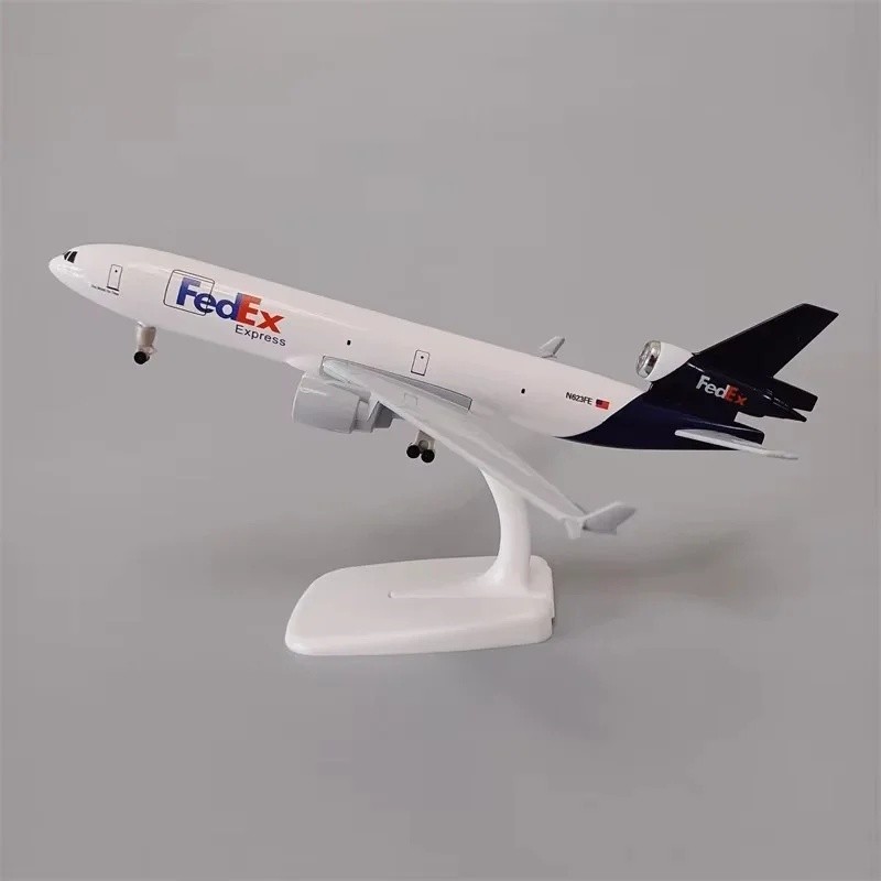 FZ 20cm Hợp Kim Kim Kim Loại Air Fedex Express Airlines MD MD-11 Diecast Máy Bay Mô Hình Máy Bay Có 