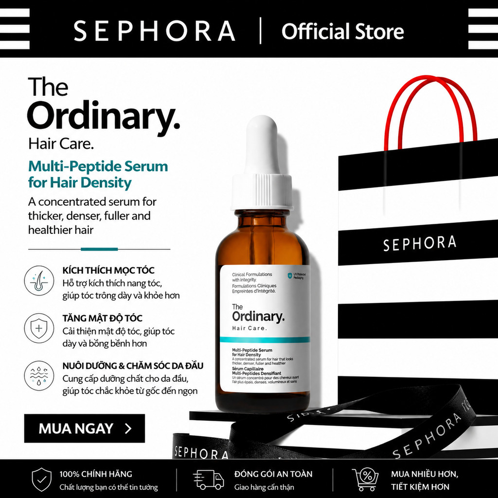 [Sephora x The Ordinary] The Ordinary Multi-Peptide Serum for Hair Density 60ml | Hỗ trợ tóc mọc dày