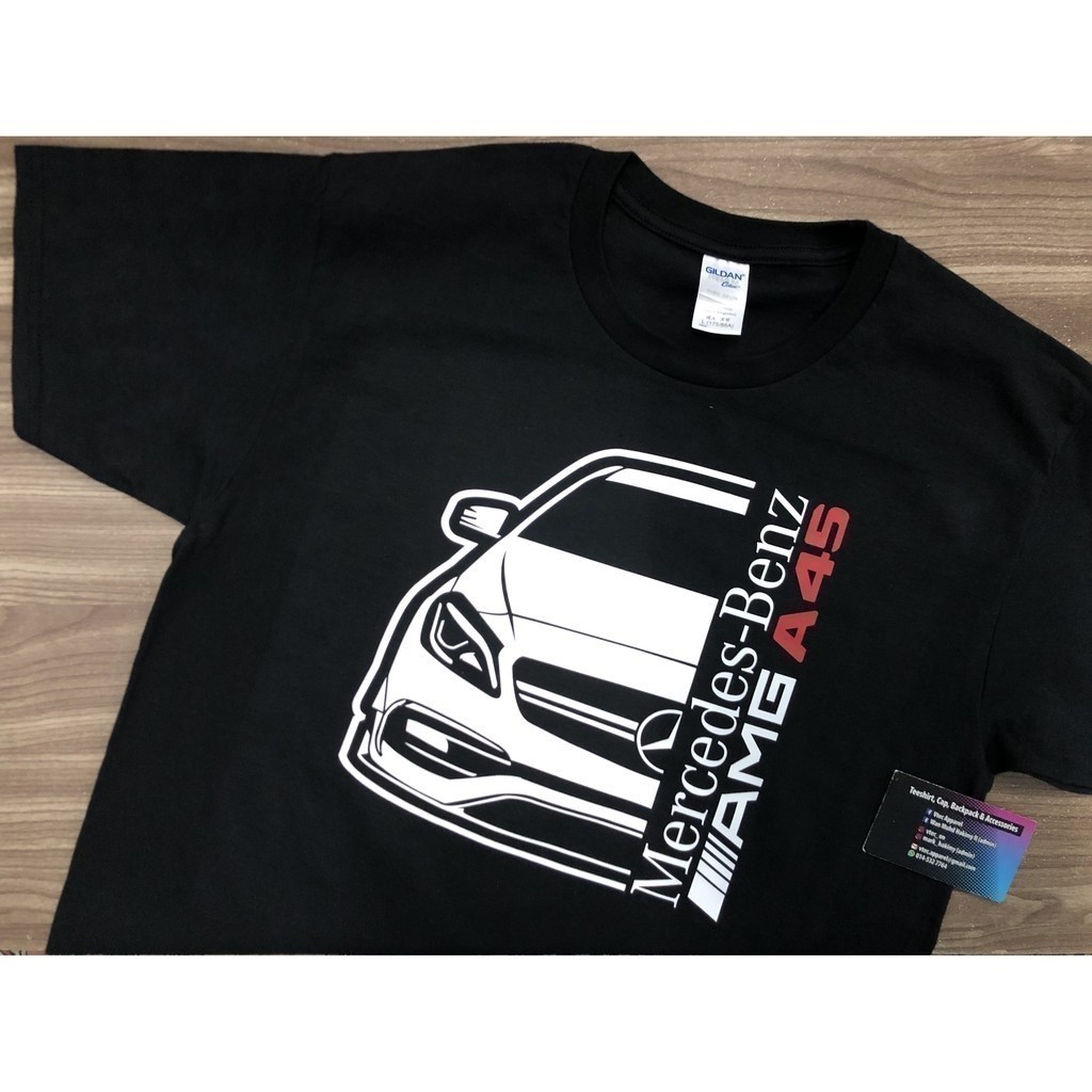 Thời trang 2026 Mercedes Benz AMG A45 Độc quyền TRƯỚC (Áo thun đen)