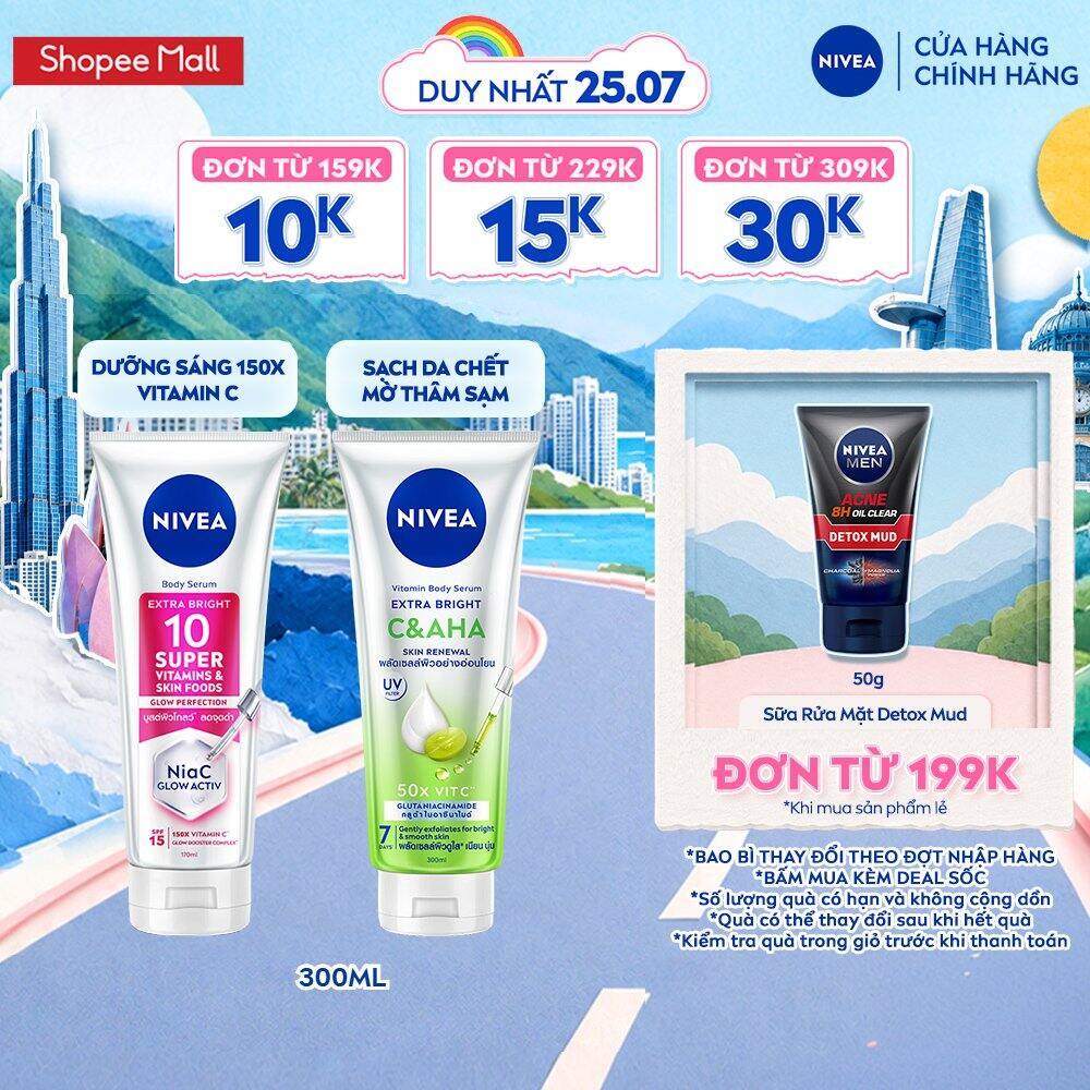 Serum Dưỡng Thể NIVEA 10 Super Vitamins & Skin Foods Sáng Da/Vitamin Extra Bright C&AHA Dưỡng Sáng (