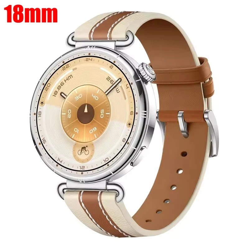 Dây Da 18 Mm Cho Huawei Watch GT6 GT5 GT4 41mm GT5 Pro 42mm Dây Đeo Tay Chính Hãng Cho Xiaomi Watch 