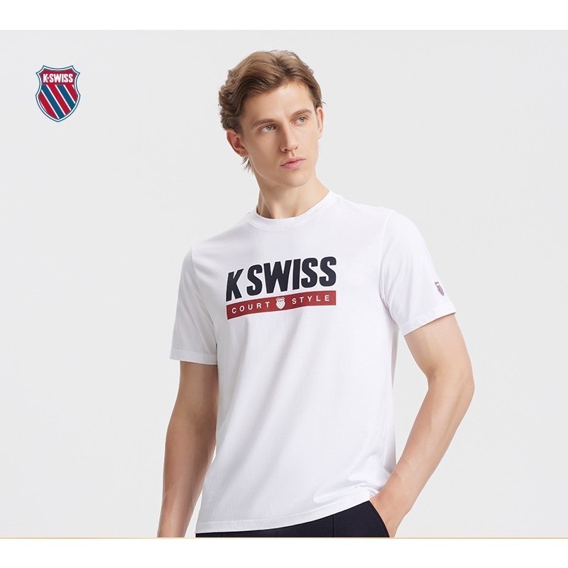 KSWISS Nam Nữ Cùng Phong Cách Hàng Có Sẵn Cổ Tròn In Chữ Thoáng Khí Tay Ngắn981652