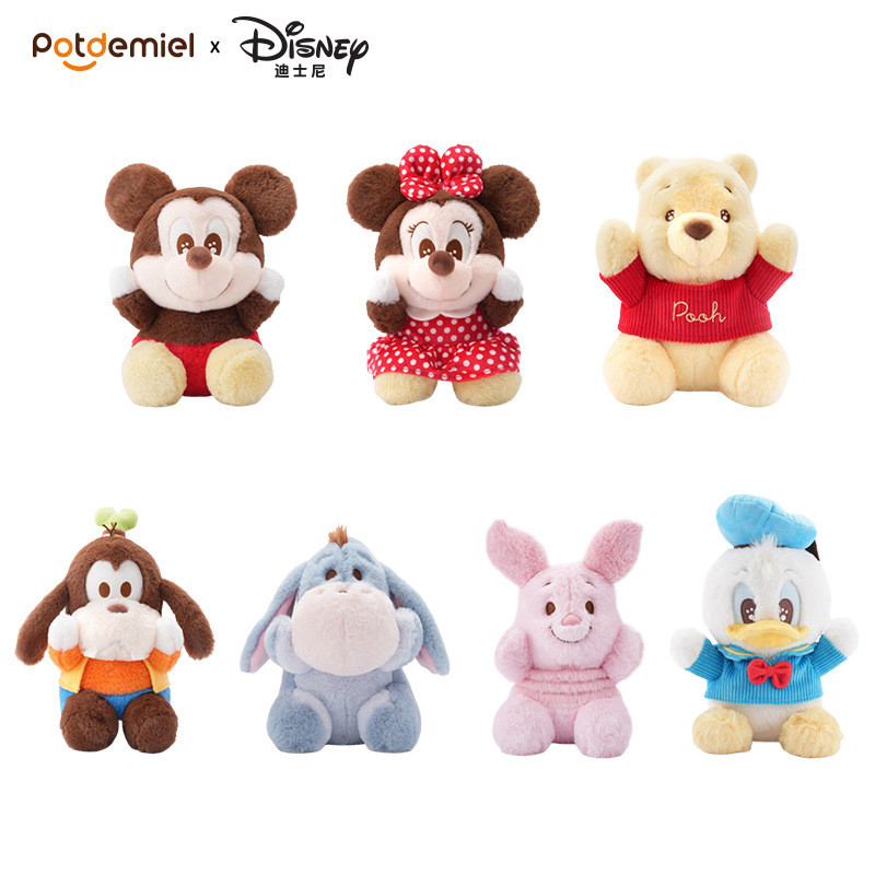 Chính Hãng Disney Nhung Đảng Búp Bê Mickey Minnie Donald Vịt Winnie the Pooh Eeyore Heo Con Búp Bê G