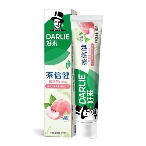 DARLIE DARLIE DARLIE Tea Kem đánh răng màu đen đôi 160 White Peach First Extract Fluoride Fresh Brea