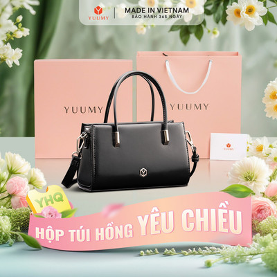 Bộ hộp quà YUUMY (Túi đeo chéo nữ YUUMY YN283 + Hộp quà YHQ2 + Túi giấy YTG2 + Túi rút BVR3838 + Thiệp cảm ơn YBT1)