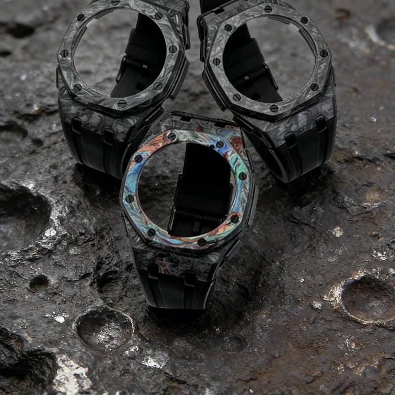 Thích hợp cho Casio G-SHOCK GA2100 GA-B2100 Phụ kiện vỏ nhẹ bằng sợi Carbon phát sáng được sửa đổi