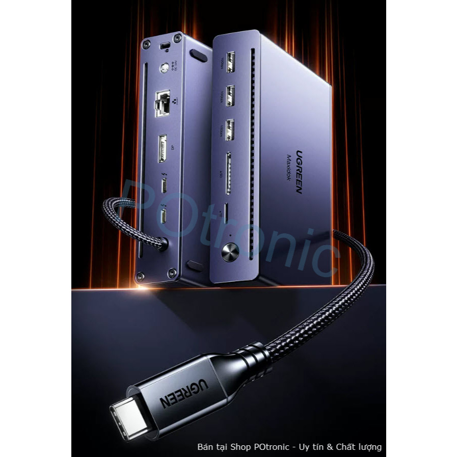 UGREEN Revodok Maxidok 10-in-1 – Trạm kết nối Thunderbolt 5 tinh gọn .
