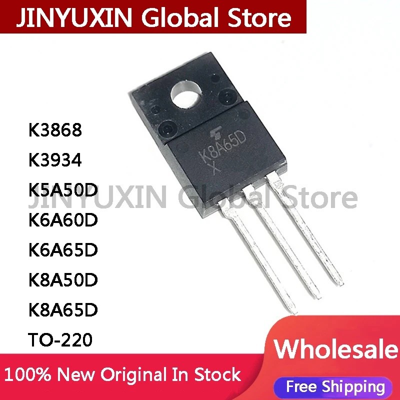 5 Cái K3868 K3934 K5A50D K6A60D K6A65D K8A50D K8A65D 5A 6A 8A 15A 500V 600V 650V TO-220 Bán Buôn Hiệ