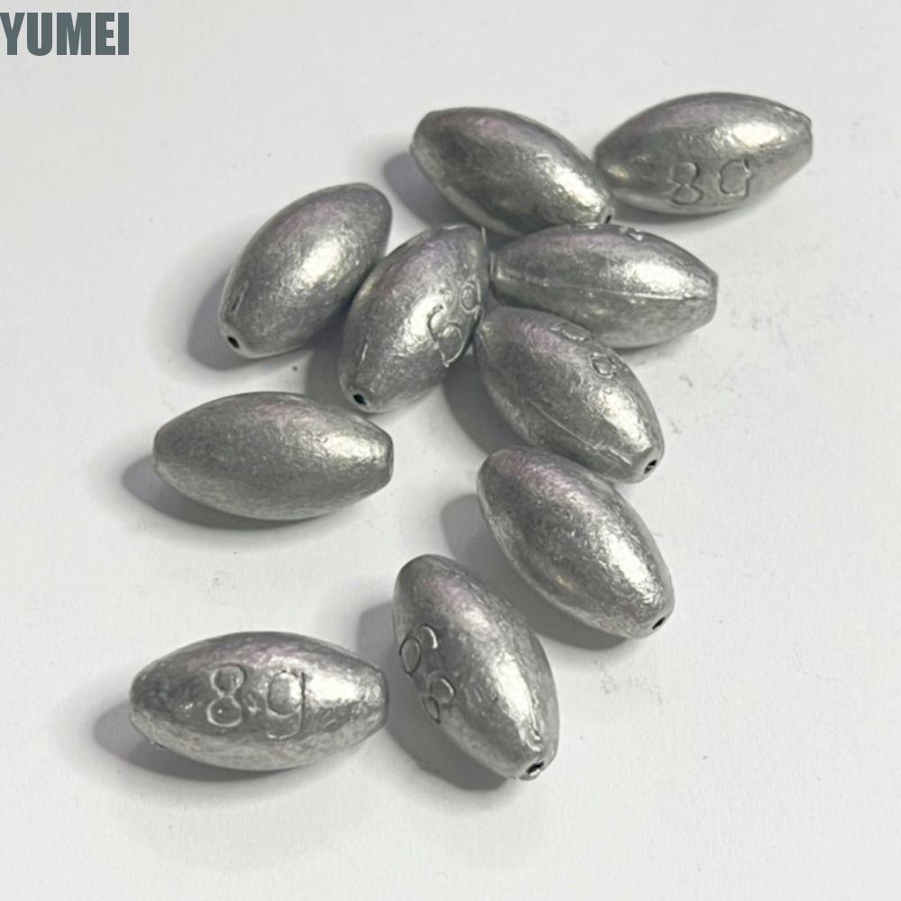 YUMEI 20 Chiếc Chìm Trọng Lượng Câu Cá, Hình Ô Liu 0.4g-4g Chì Câu Cá, Chì Câu Cá Trượt Bắn Chìm Cá 