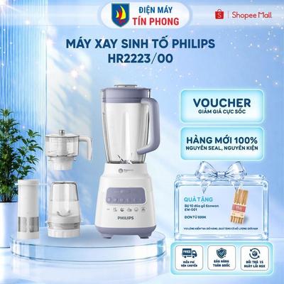 Máy xay sinh tố PHILIPS HR2223 /00 700W full phụ kiện cối nhựa - Hàng Chính Hãng