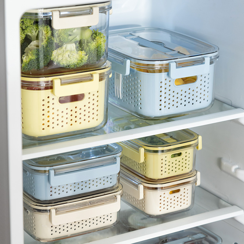 Bộ chứa lưu trữ thực phẩm Kitchen Airtight Food Storage Container uce Saver Fridge Organizer Keep Be