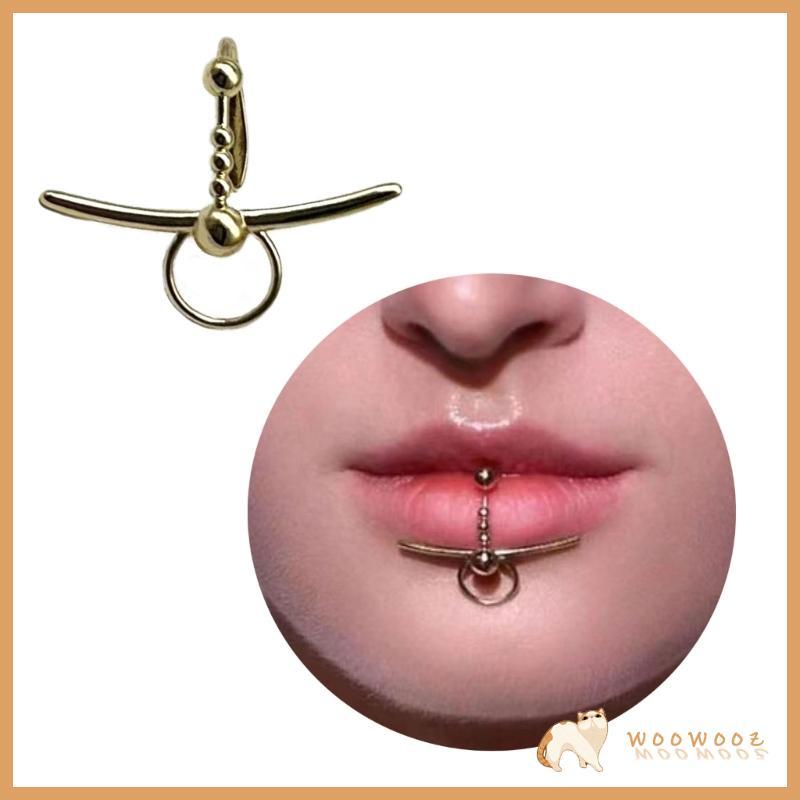 WOOW 1 Giả Labret Xuyên Môi Giả Cơ Thể Xuyên Không Xuyên Môi Kẹp Còng