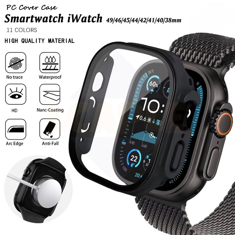 Vỏ PC Cứng Cho Apple Watch 49mm ultra 123 PC Ốp Lưng Chống Sốc + Kính Cường Lực Đồng Hồ Thông Minh B