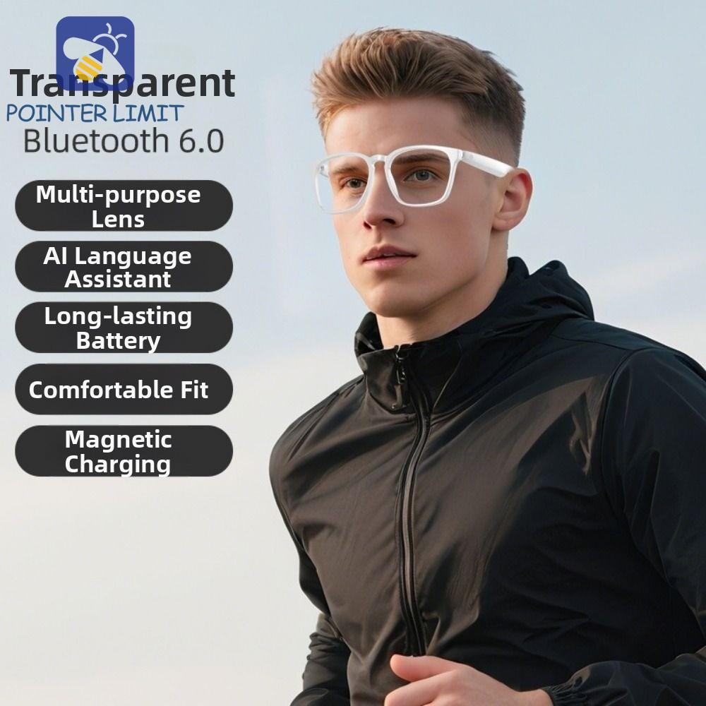 POINTER LIMIT Kính Bluetooth, Chức năng gọi Bán kính thông minh AI Translator không dây, với Bluetoo