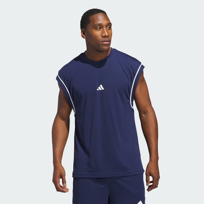 adidas Basketball adidas Basketball All-World Sleeveless Tank Top Men Blue JN4748