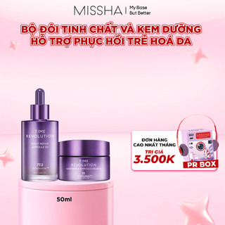 Combo Missha Kem Dưỡng + Tinh Chất Dưỡng Da Ban Đêm Time Revolution Night Repair [FS]