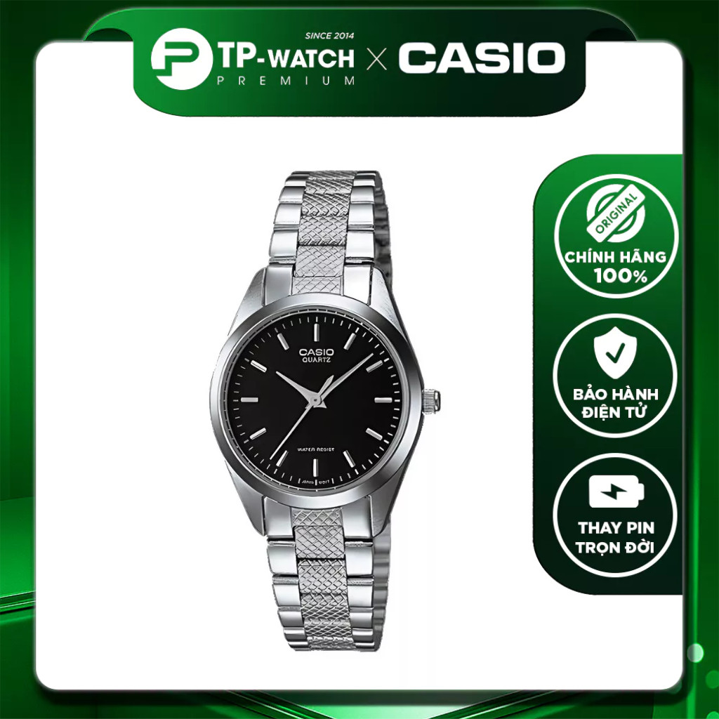 Đồng hồ nữ dây thép Casio LTP-1274D-1ADF size nhỏ 26mm | Casio nữ LTP-1274D-1A