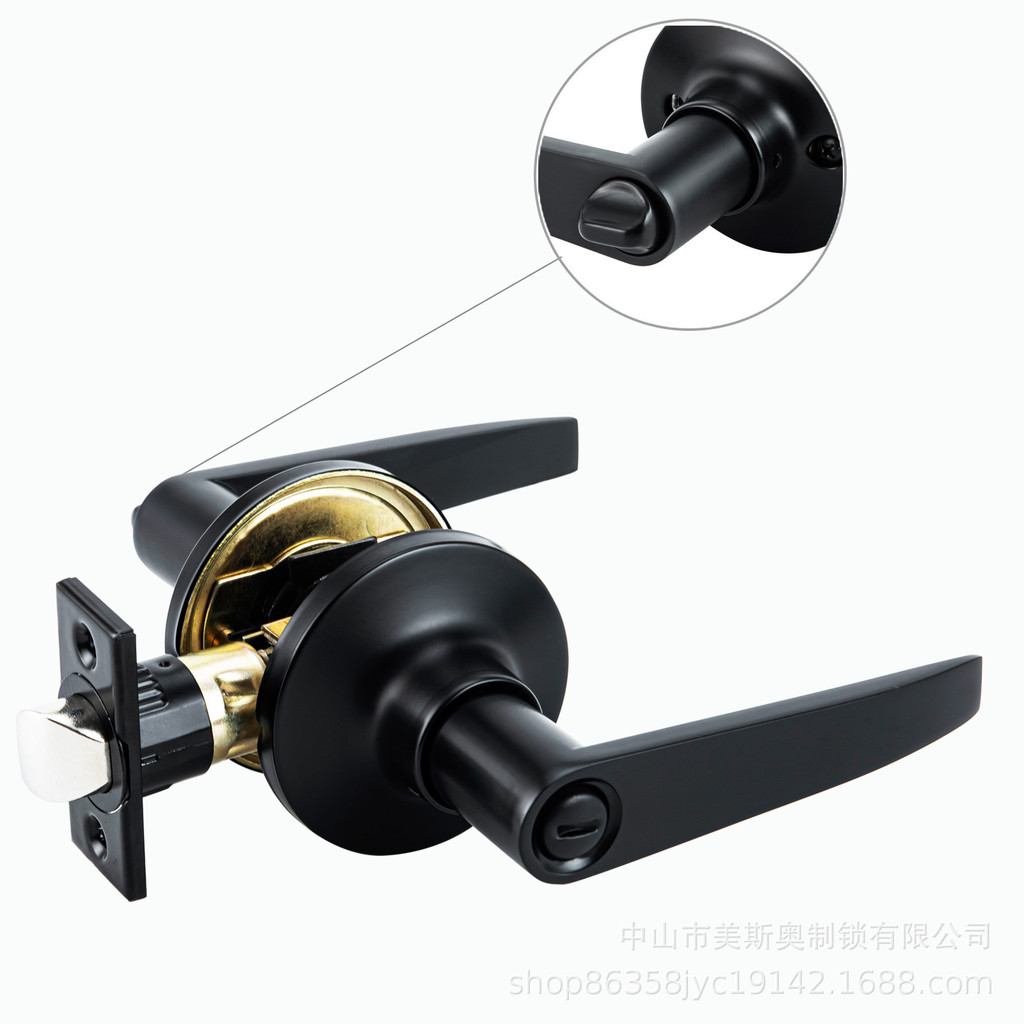 Popular~American-style zinc alloy three-bar adjustable-distance electroplated door lock, universal f