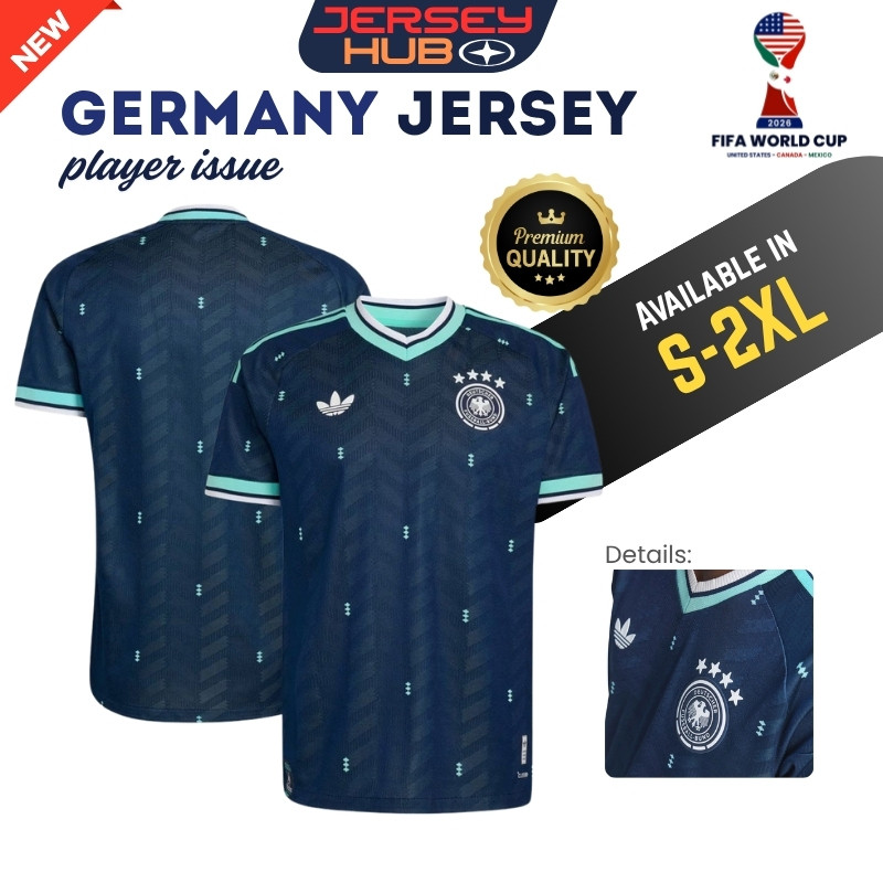 Đức Jersey World Cup 2026 Jersi Đức Sân khách Jersey Germani Player Issue [SẴN SÀNG]