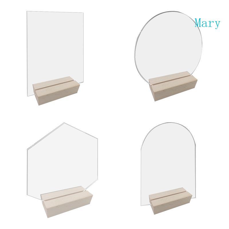 Giá đỡ bảng hiệu Mary Party Table Sign Holders Acrylic Photo Frame Menu Stand với màn hình hai mặt