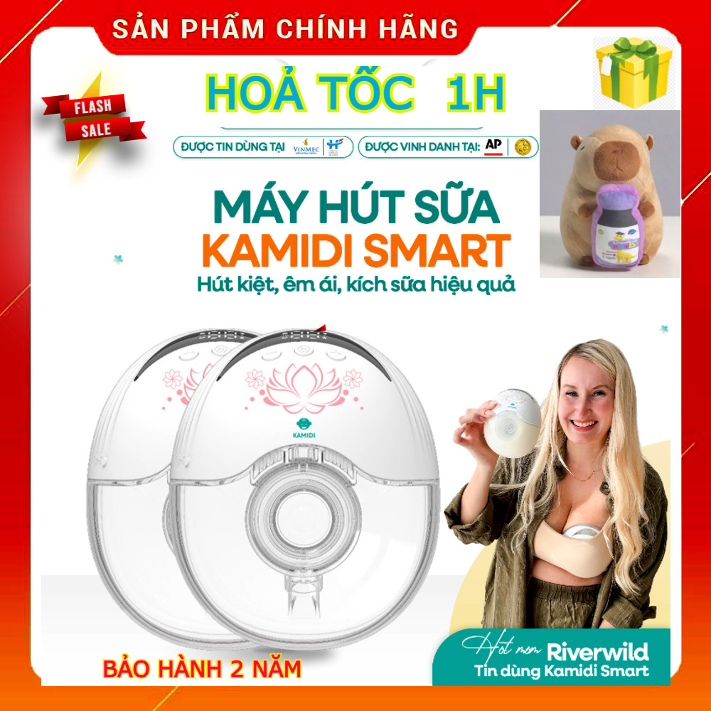 (Hoả Tốc) Máy hút sữa rảnh tay Kamidi Smart không dây, Kamidi Max có dây - Máy hút sữa điện đôi cao 