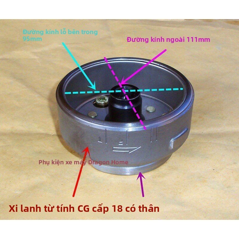 Mâm lửa cuộn điện xe máy 3 bánh CG125 350W công suất lớn chính hãng bền
