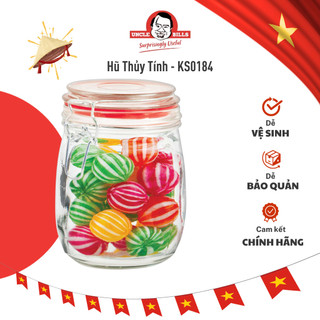 Hũ thủy tính nắp cài 800ml uncle bills ks0184