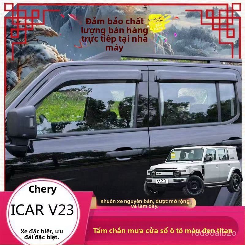 Vè che mưa kính xe điện Chery iCAR V23 2025 nhựa ABS chống nước thẩm mỹ