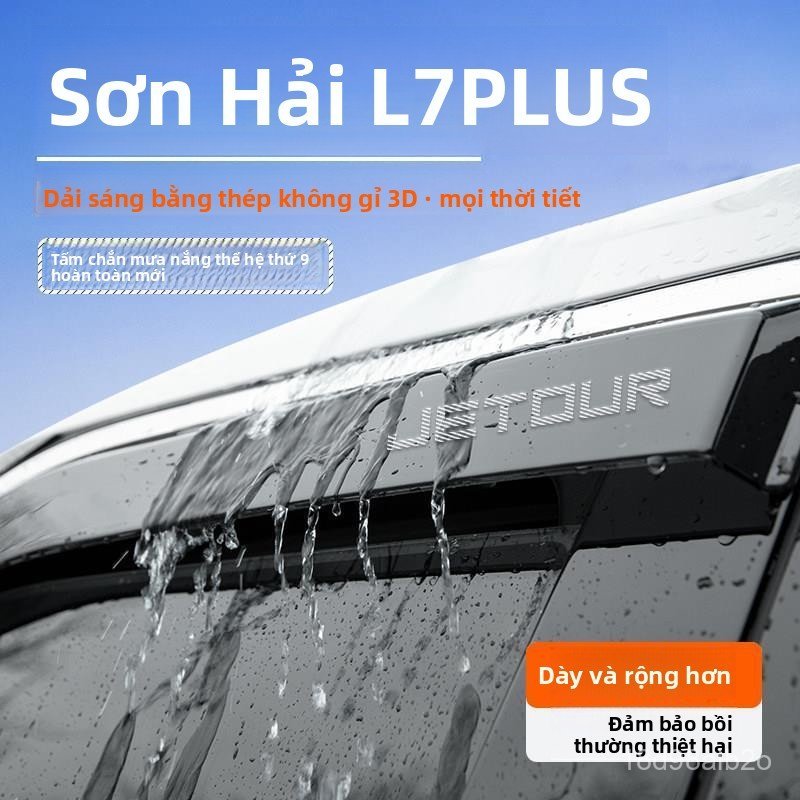Viền che mưa cửa sổ cho Jetour Shanhai L7 PLUS 2026 phụ kiện trang trí chống thấm nước tốt