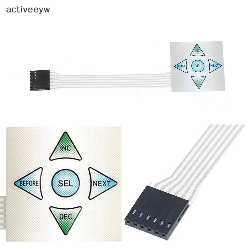 Activeeyw] 5 phím Ma trận mảng 1x5 màng chuyển đổi bàn phím bàn phím bảng điều khiển 40 * 40mm mới
