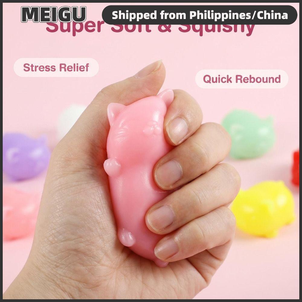 Đồ chơi Squeezy mèo MEIGU, Bóng căng thẳng cho mèo căng thẳng, Đồ chơi Squishy mèo siêu mềm Squishy