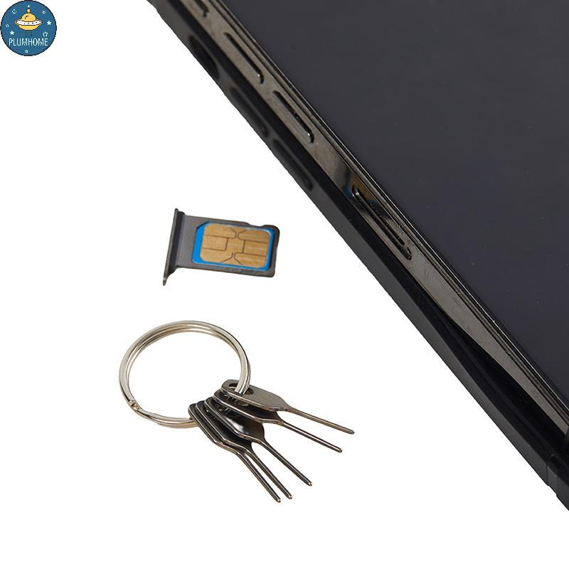 PLUMHOME 5 Cái / bộ Thẻ SIM Eject Pin Dụng Cụ Chìa Khóa Kim SIM Khay Đựng Thẻ Eject Pin Cho Điện Tho