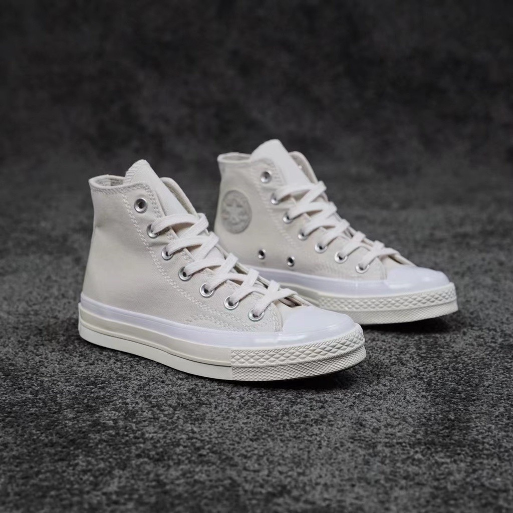 Converse Chuck 70s Giày vải cổ cao Giày thể thao nam nữ màu đen “Latte mùa hè ”