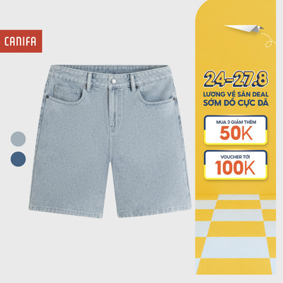 Quần short jeans nữ dáng bermuda CANIFA 6BS26S006