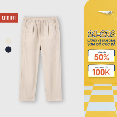 Quần khaki bé trai CANIFA chất liệu cotton cạp chun 2BK25W001