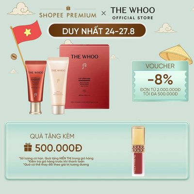 [THE WHOO OFFICIAL] Bộ trải nghiệm tinh chất chống nắng chống lão hóa, làm dịu da The Whoo UV Red Vitamin Sunscreen