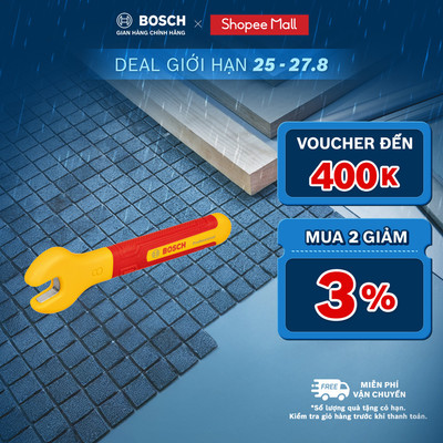Cờ Lê Cách Điện VDE 8mm/ 10mm/ 13mm/ 17mm Bosch – Siết Chặt An Toàn, Chuẩn Đức
