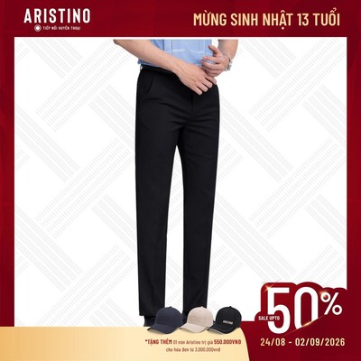 Quần âu nam Aristino slim fit ôm vừa vặn chất liệu 68% Polyester đứng dáng bền vải ATR03003