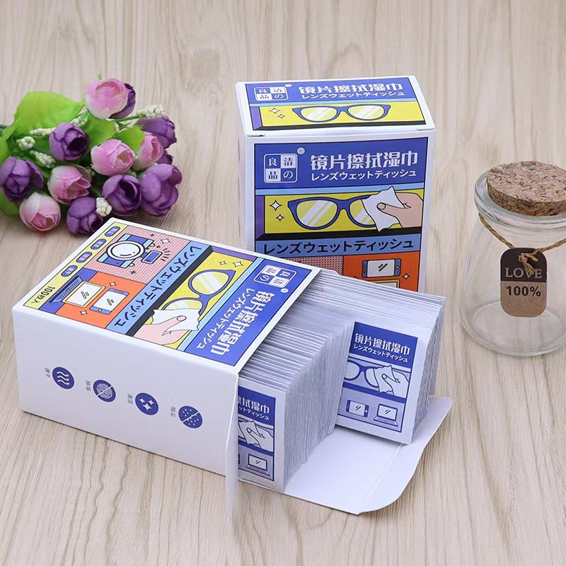 Oriental premium# disposable glasses wiping wipes glasses cloth wiping glasses paper cleaning glasse