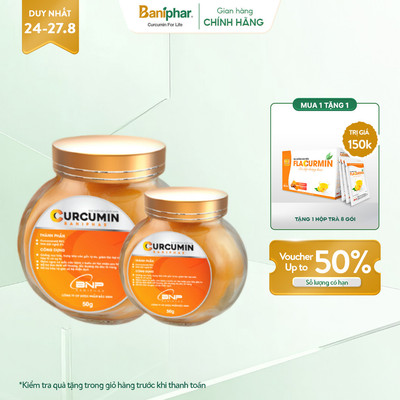 [MUA 2 TẶNG 1] Tinh nghệ Curcumin nguyên chất 95% Baniphar hộp 50gr