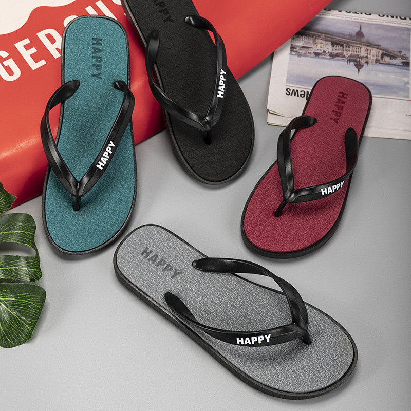 Dép xỏ ngón nam mới Giày sandal ngoài trời chống trượt mùa hè Cặp đôi Dép xỏ ngón Dép xỏ ngón nam Gi