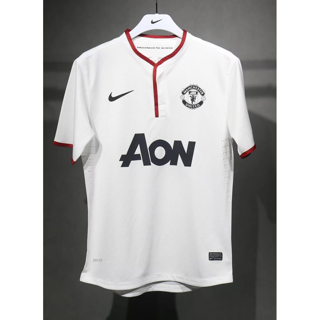 Manchester United Retro Jersey 12-13 Manchester United Jersey Phiên bản cầu thủ trắng Manchester Uni