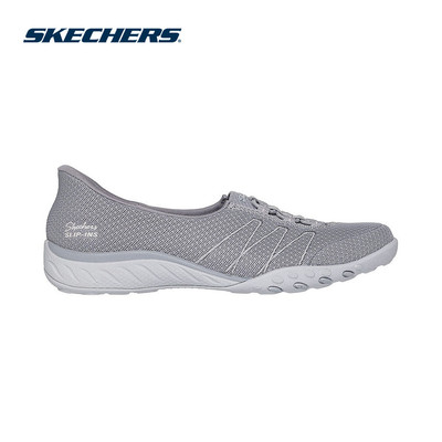 Giày Búp Bê Nữ Skechers Slip-ins Modern Comfort Breathe-Easy Striking Stroll - 100755-GRY Air-Cooled Memory Foam