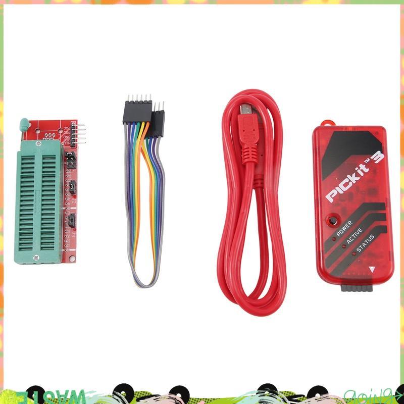 Lập trình viên PICKIT3 + PIC ICD2 PIC Kit Bộ chuyển đổi lập trình 2 / 3 Ghế lập trình đa năng FZ0508