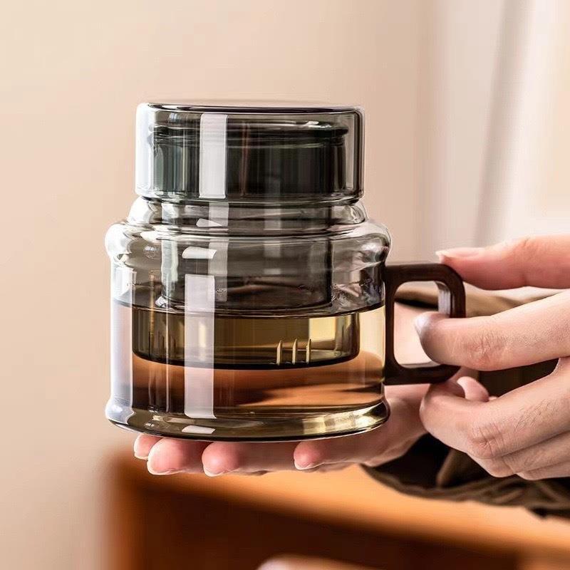 Sản phẩm mới Kính chịu nhiệt Pier Pot Mini Pier Pier Pier Pier Cup Cốc ba mảnh Ấm trà Ấm trà gia đìn