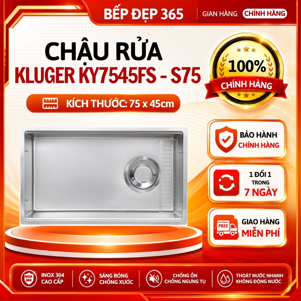 Chậu rửa bát Kluger KY7545FS – S75 | Hàng chính hãng
