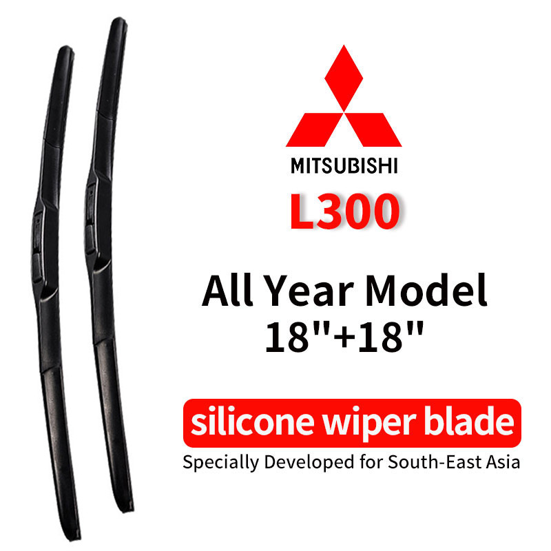 Bộ lưỡi gạt nước Mitsubishi L300 18 + 18 (Mặt trước / Cặp) cho cần gạt nước L300 mẫu cả năm